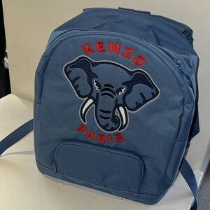Kenzo Paris Blue Backpack with Elephant Design